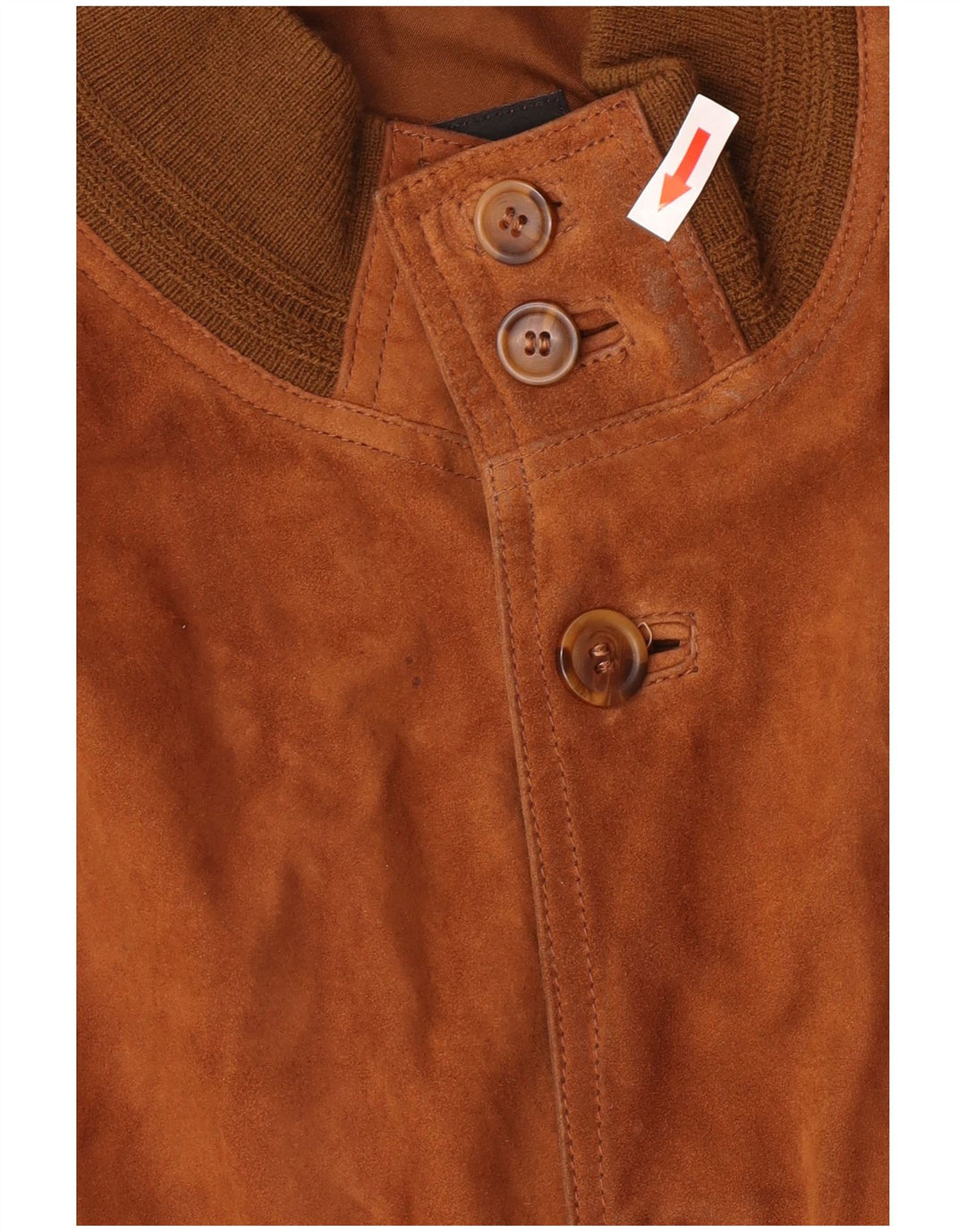 Vintage Mens Suede Bomber Jacket IT 52 XL Brown Leather Retro