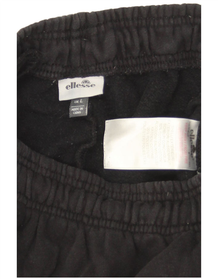Ellesse Mens Tracksuit Trousers Joggers Large Black Cotton