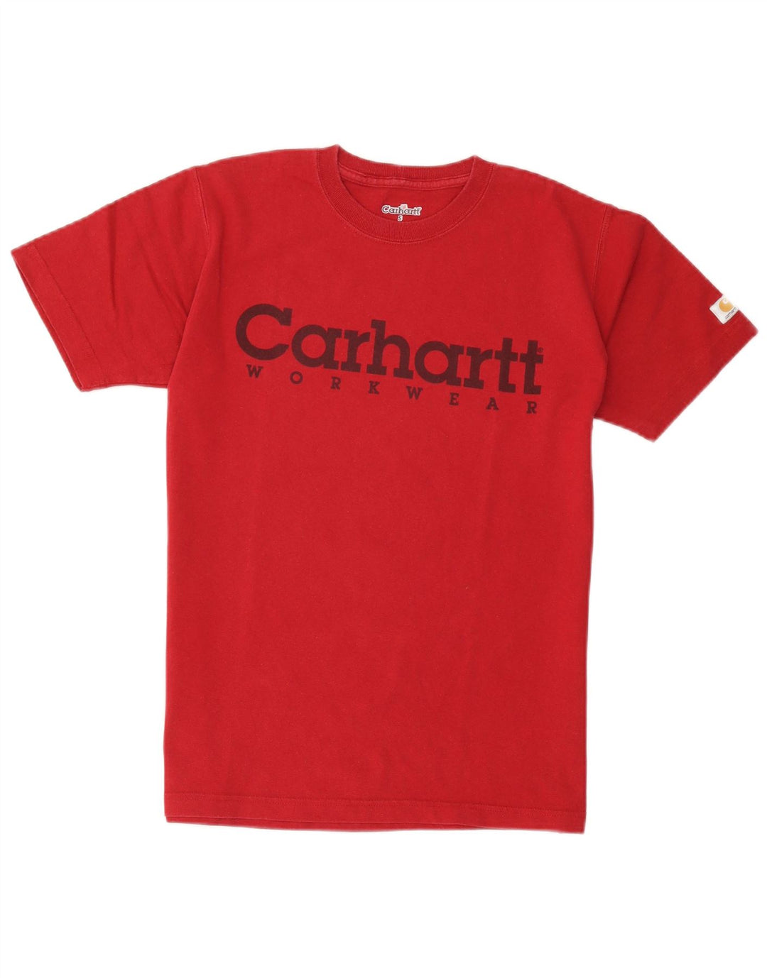 Carhartt Mens Graphic T-Shirt Top Small Red Cotton