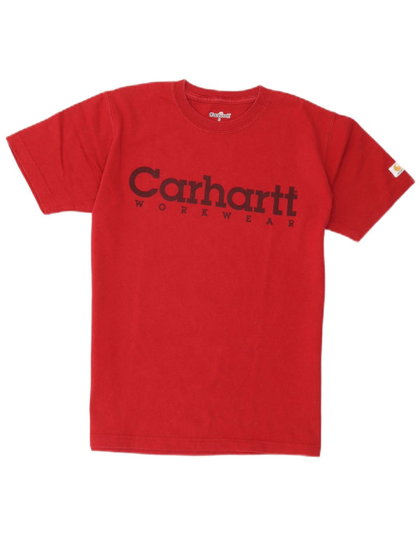 Carhartt Mens Graphic T-Shirt Top Small Red Cotton