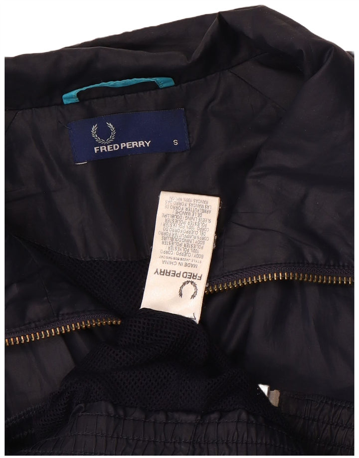 Fred Perry Mens Tracksuit Top Jacket Small Navy Blue Polyester