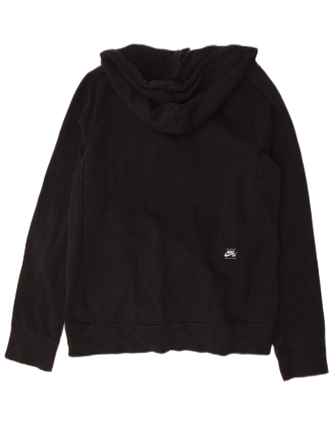 Nike Mens Zip Neck Hoodie Jumper Small Black Cotton