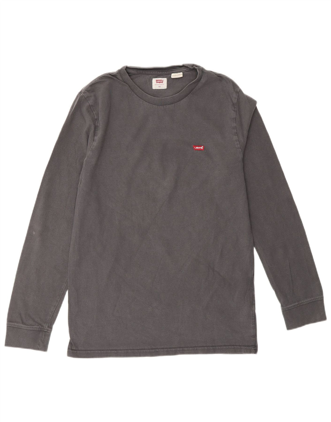LEVI'S Womens Top Long Sleeve UK 6 XS Grey Cotton