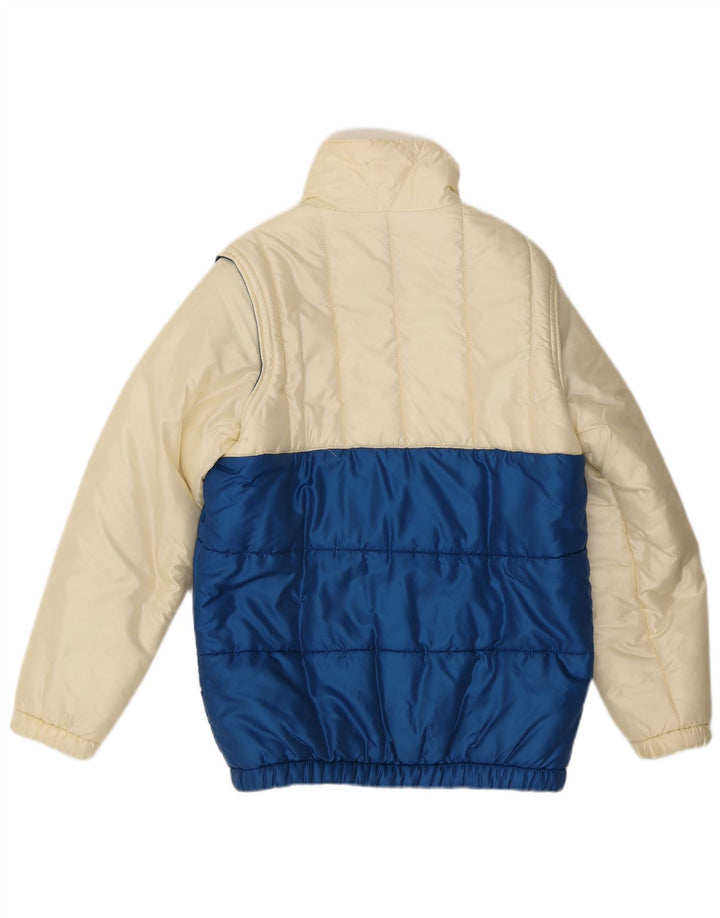 Vintage Mens Ski Jacket UK 36 Small Off White Colourblock