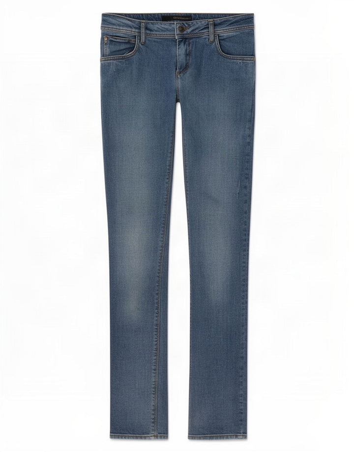 Calvin Klein Womens Slim Jeans W28 L32 Blue Cotton