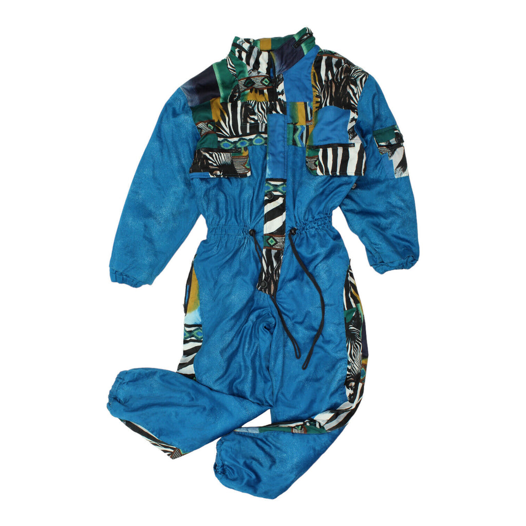 Lemmi Mens Blue Funky Ski Suit | Vintage Retro Winter Sportswear Snowsuit VTG | Vintage Messina Hembry | Thrift | Second-Hand Messina Hembry | Used Clothing | Messina Hembry 