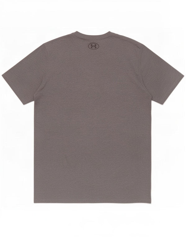 Under Armour Mens Heat Gear Graphic T-Shirt Top Medium Grey Flecked Cotton