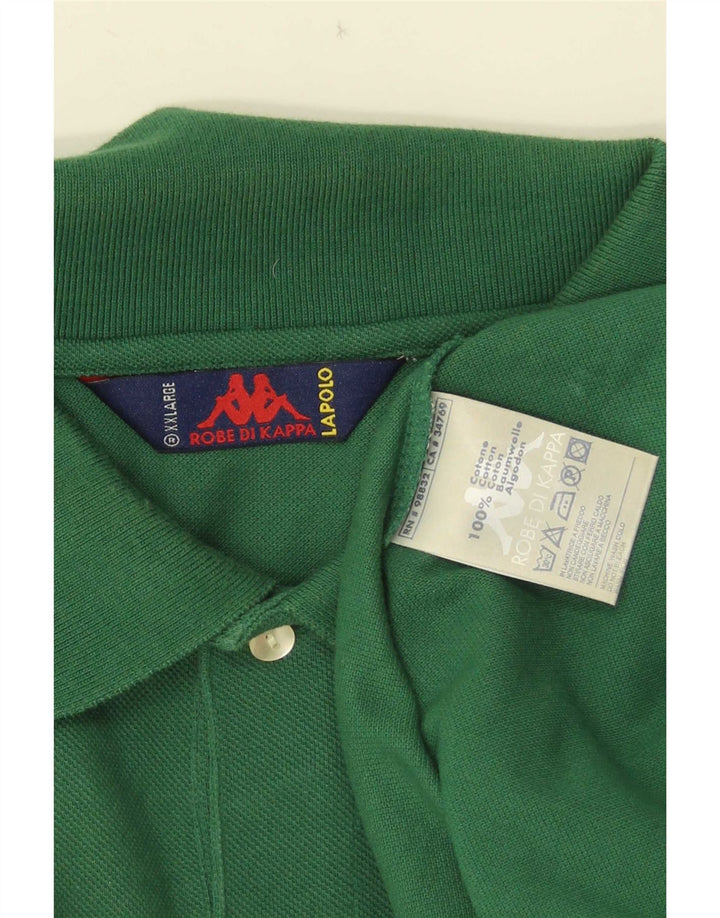 Kappa Mens Polo Shirt 2XL Green Cotton