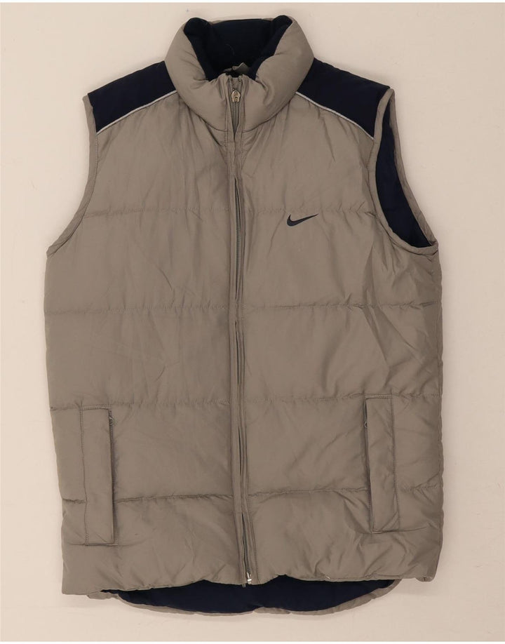 Nike Boys Padded Gilet 10-11 Years Medium Grey Colourblock Polyester