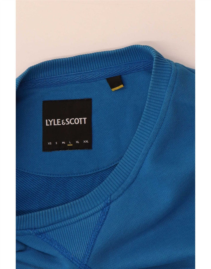 Lyle & Scott Mens Sweatshirt Jumper Large Blue Cotton