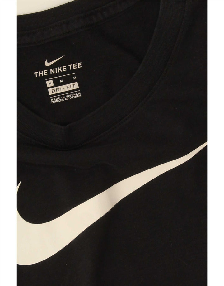 Nike Womens Dri Fit Graphic T-Shirt Top UK 14 Medium Black