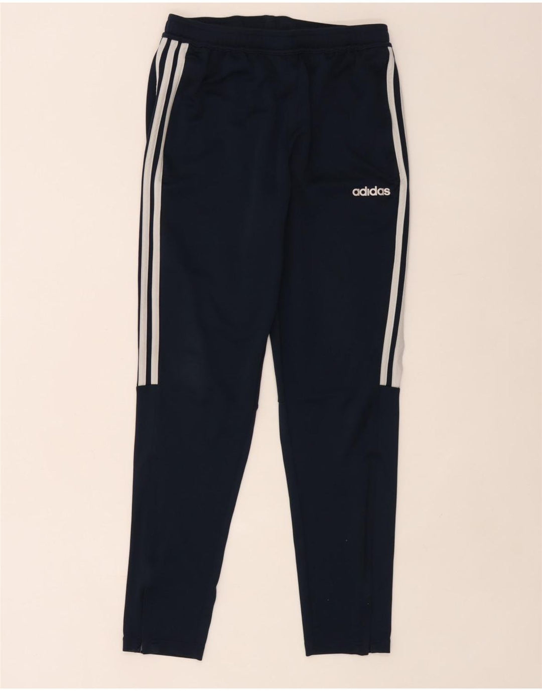 Adidas Mens Climalite Tracksuit Trousers Medium Navy Blue Polyester