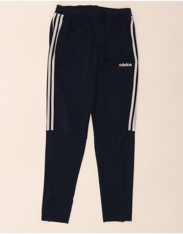 Adidas Mens Climalite Tracksuit Trousers Medium Navy Blue Polyester
