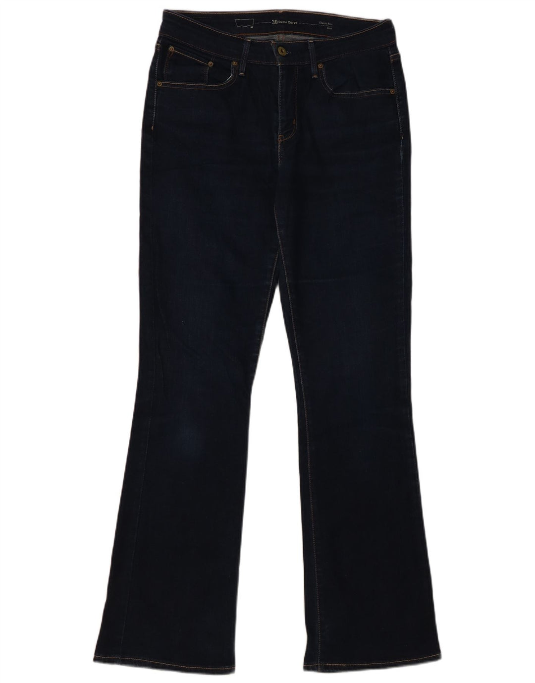 LEVI'S Womens Demi Curve Classic Rise Bootcut Jeans W30 L32 Navy Blue