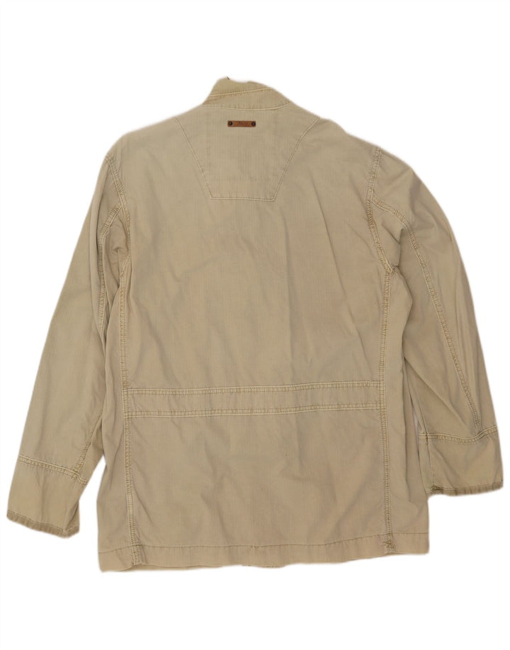 MARLBORO CLASSICS Mens Utility Jacket UK 42 XL Khaki Cotton