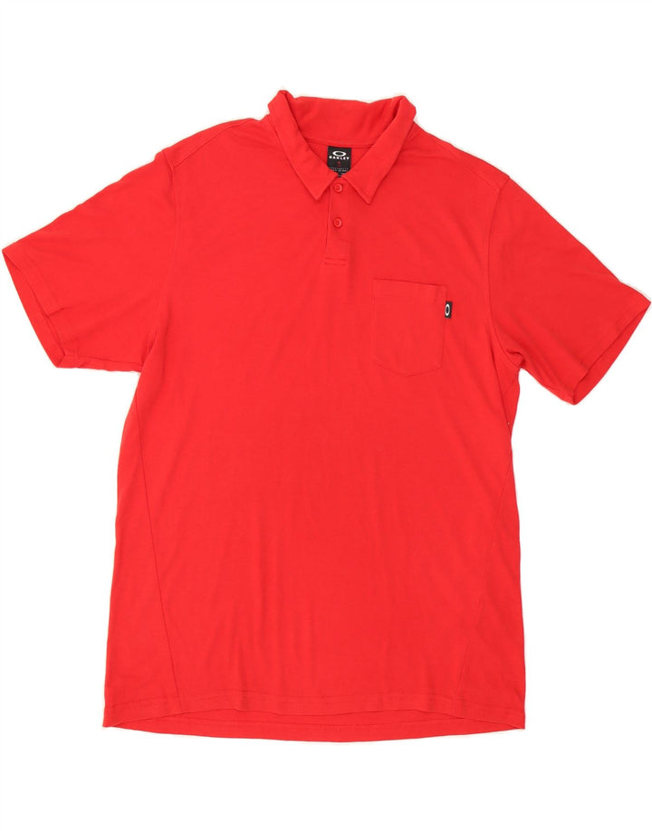 OAKLEY Mens Polo Shirt Large Red Vintage Oakley and Second-Hand Oakley from Messina Hembry 