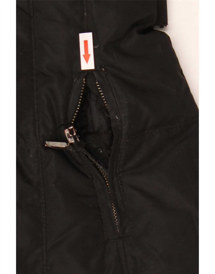 Zara Womens Padded Coat UK 10 Small Black Polyester
