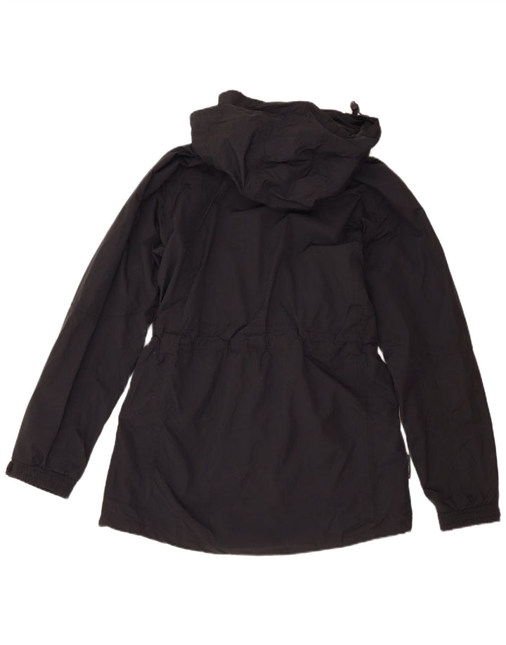 Mountain Warehouse Womens Hooded Rain Jacket UK 14 Large Black Nylon