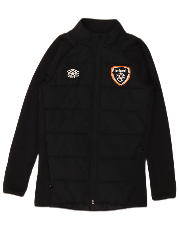 UMBRO Girls Ireland Padded Jacket 8-9 Years Small Black Polyester