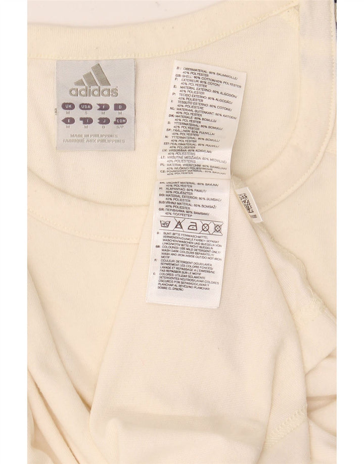 Adidas Mens Graphic T-Shirt Top Medium White Cotton