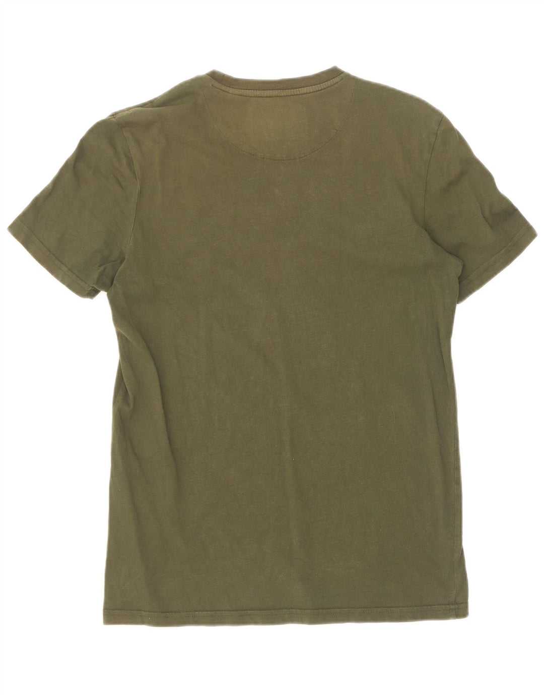 Lyle & Scott Mens T-Shirt Top Small Khaki Cotton