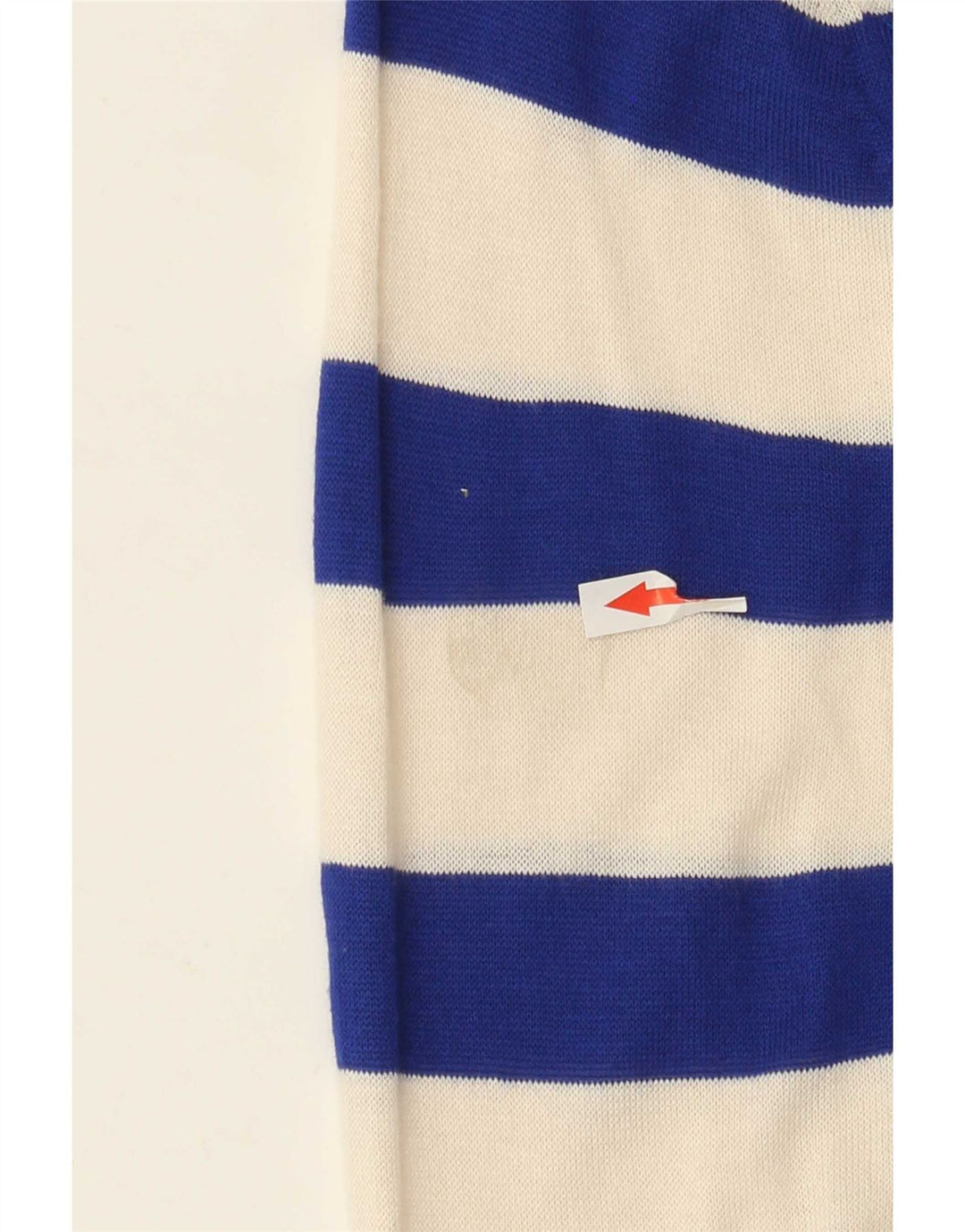 Zara Womens Top Long Sleeve UK 14 Medium Off White Striped
