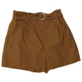 Zara Womens Pegged Casual Shorts Medium W28  Brown