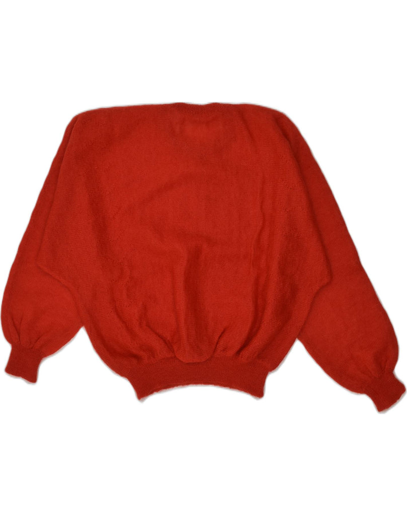 VINTAGE Womens Crew Neck Jumper Sweater UK 14 Medium Red | Vintage Vintage | Thrift | Second-Hand Vintage | Used Clothing | Messina Hembry 