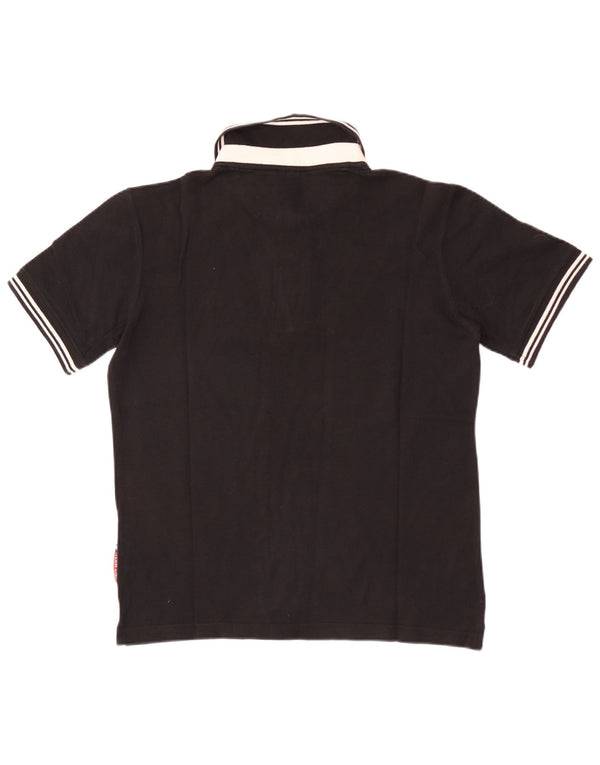 Asics Mens Rugby Polo Shirt Small Black Cotton