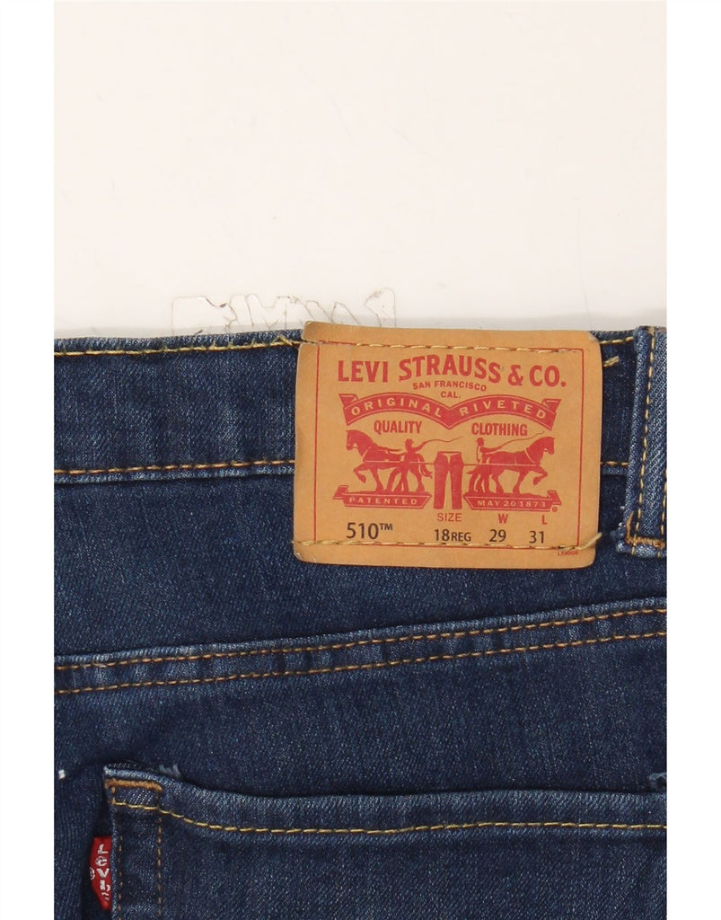 LEVI'S Girls 510 Skinny Jeans 15-16 Years W29 L31 Blue Cotton Vintage Levi's and Second-Hand Levi's from Messina Hembry 