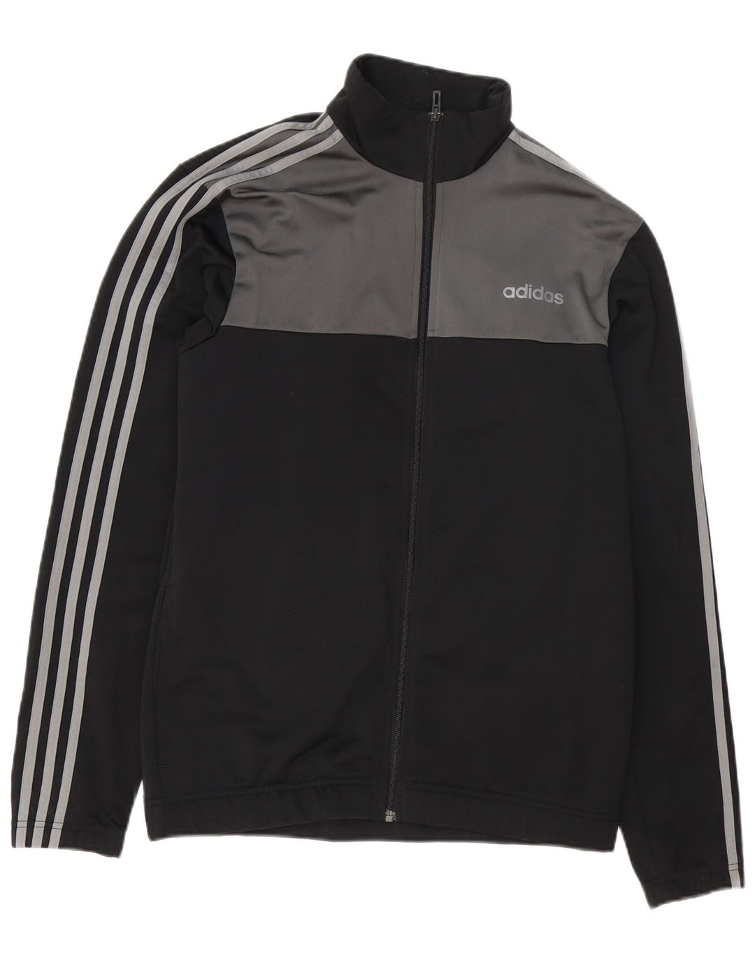 Adidas Mens Tracksuit Top Jacket UK 40/42 Medium Black Colourblock