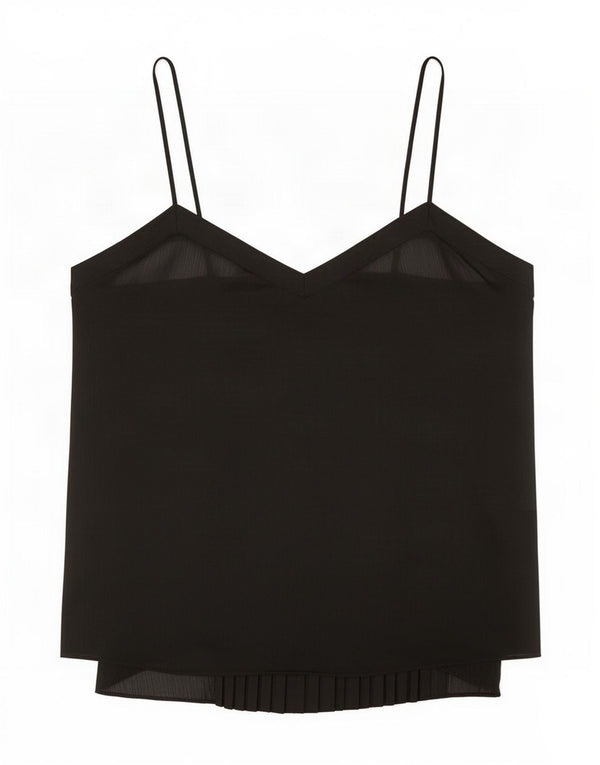 Benetton Womens Cami Top UK 12 Medium Black
