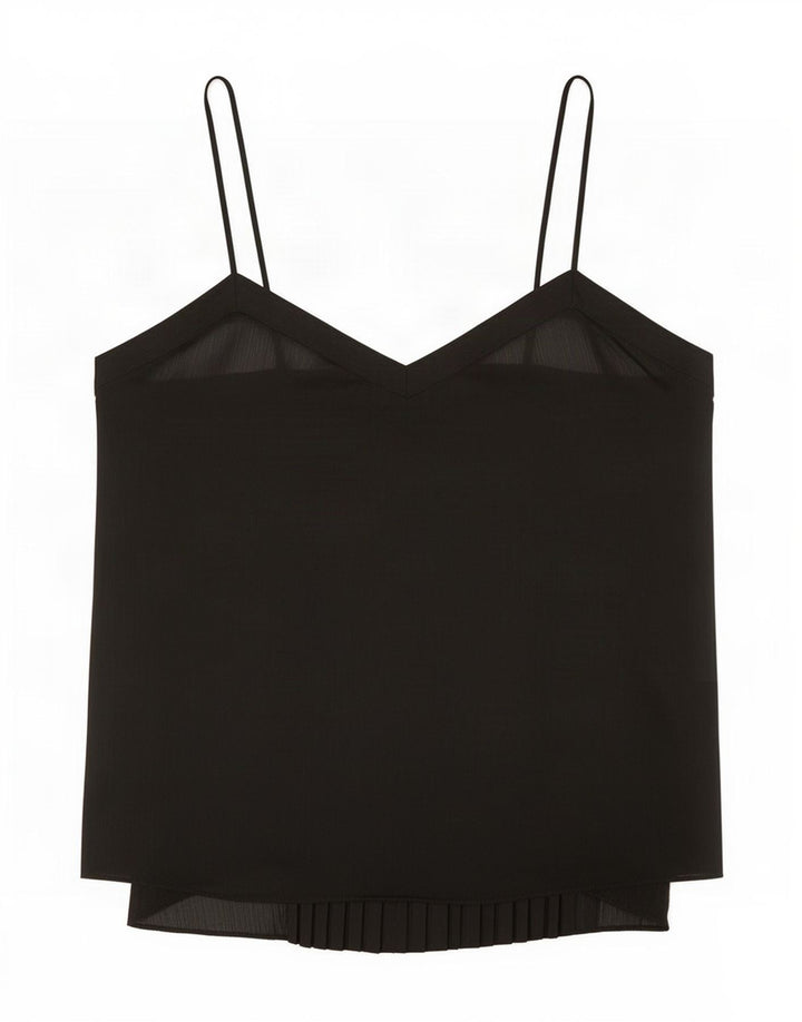 Benetton Womens Cami Top UK 12 Medium Black