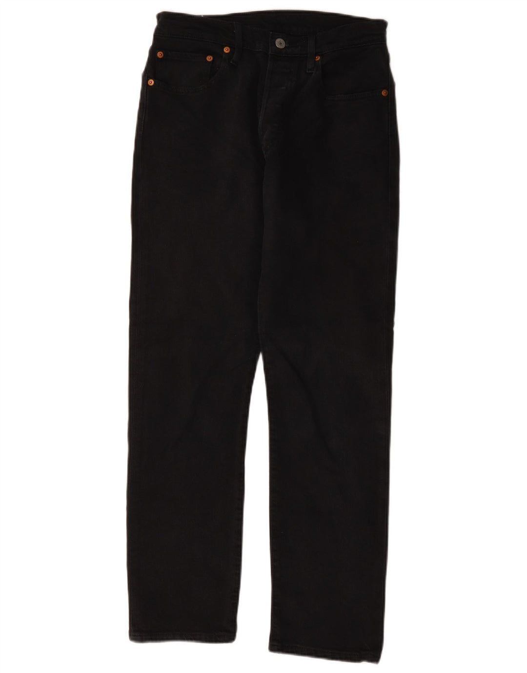 Levi's Womens 501 Straight Jeans  W27 L28 Black Cotton