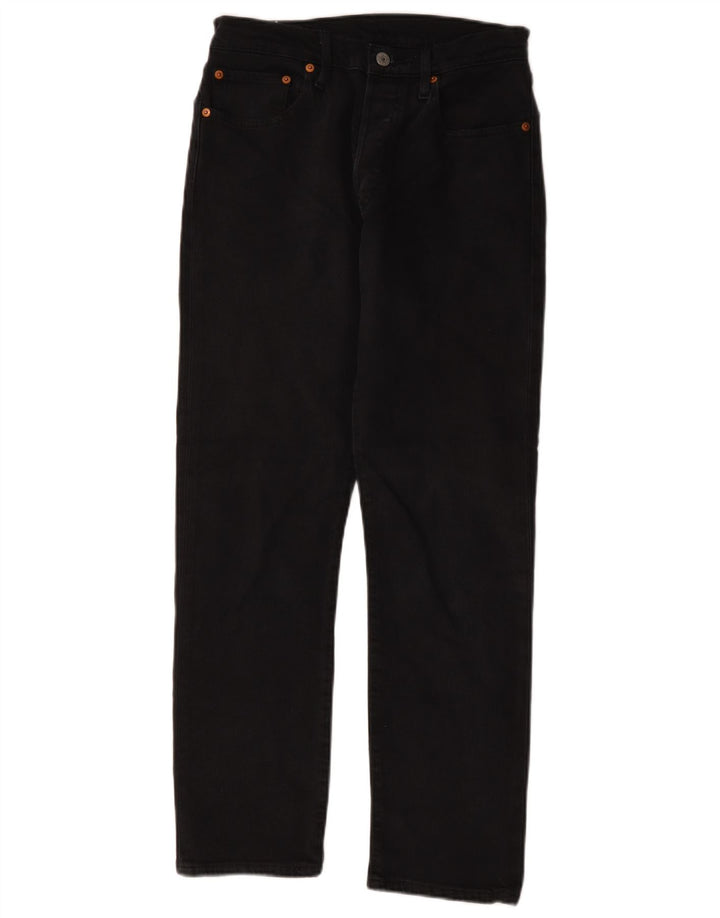 Levi's Womens 501 Straight Jeans  W27 L28 Black Cotton