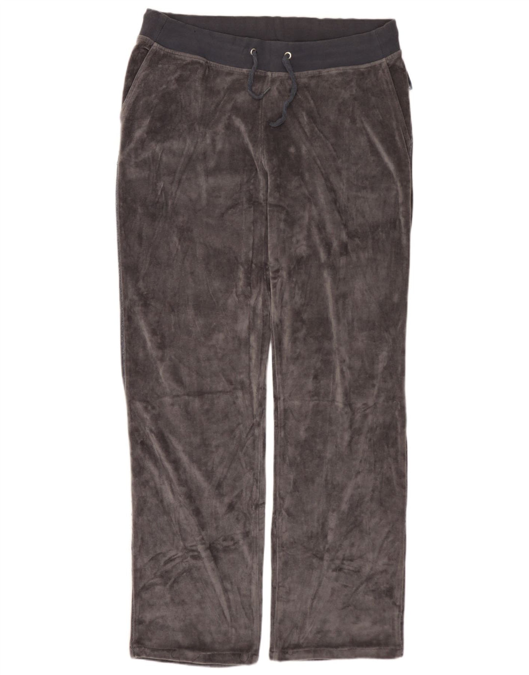 CHAMPION Womens Velour Tracksuit Trousers UK 18 XL Grey Cotton