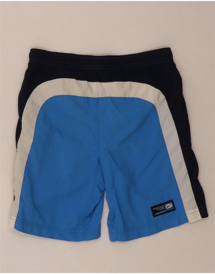 NIKE Boys Sport Shorts 8-9 Years Small Blue Colourblock Nylon Vintage Nike and Second-Hand Nike from Messina Hembry 