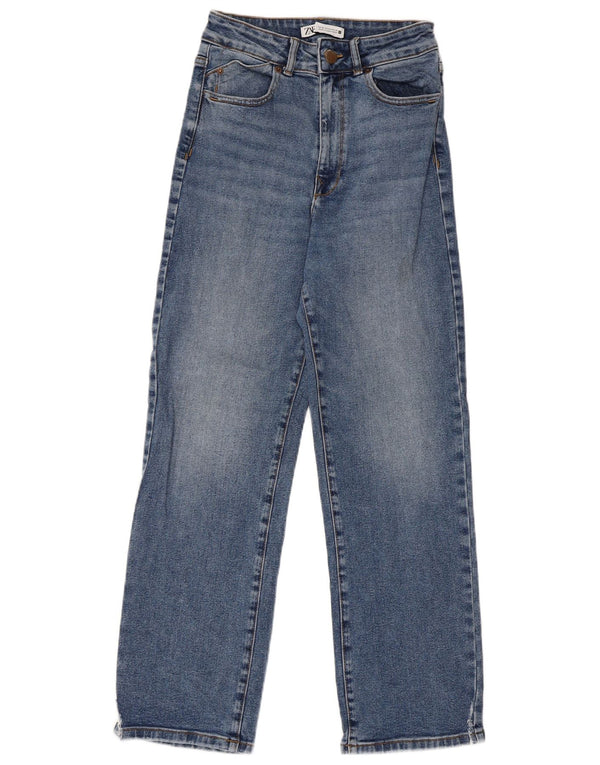 Zara Womens Straight Jeans EU 36 XS W26 L27 Blue Cotton