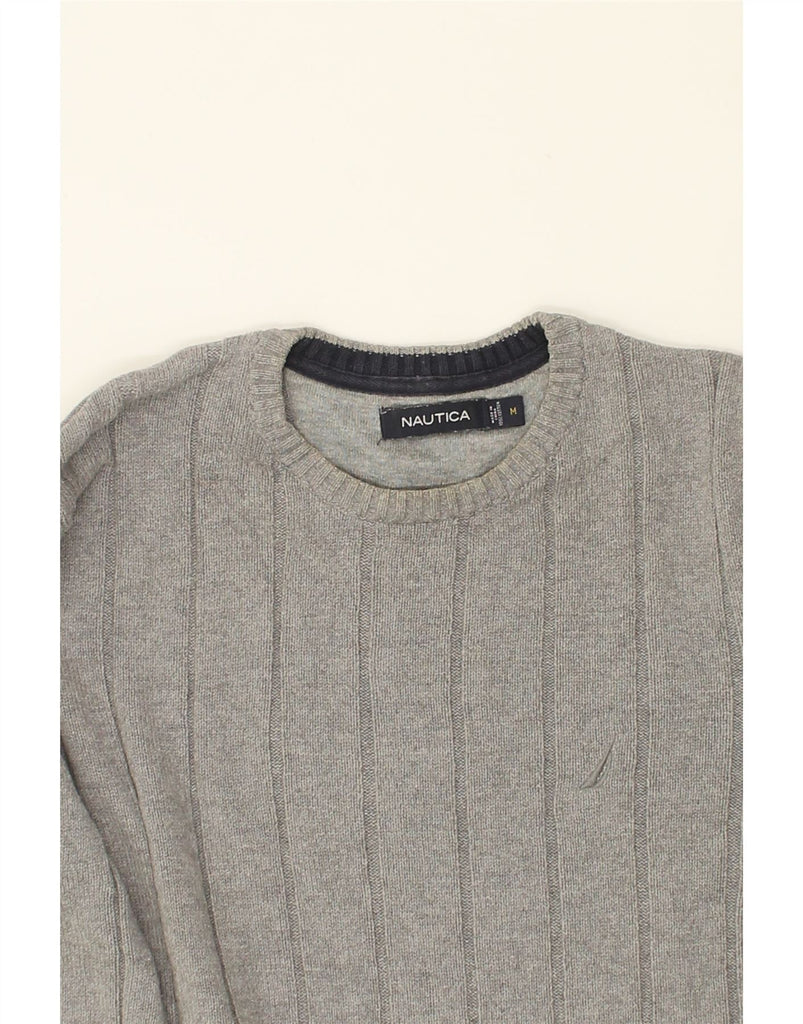 NAUTICA Mens Crew Neck Jumper Sweater Medium Grey Cotton | Vintage Nautica | Thrift | Second-Hand Nautica | Used Clothing | Messina Hembry 