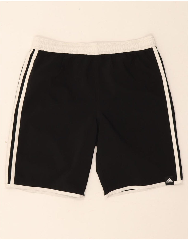 Adidas Boys Sport Shorts 13-14 Years  Black Colourblock Polyester