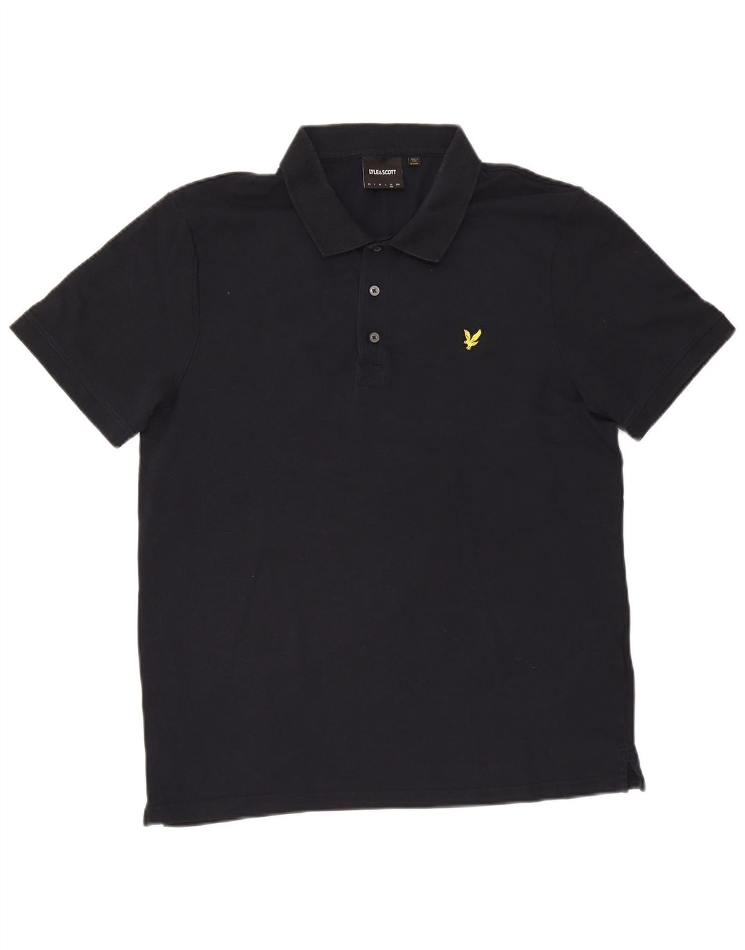 Lyle & Scott Mens Polo Shirt XL Navy Blue Cotton
