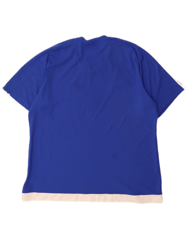 Adidas Mens Climalite T-Shirt Top 2XL Blue Colourblock Polyester
