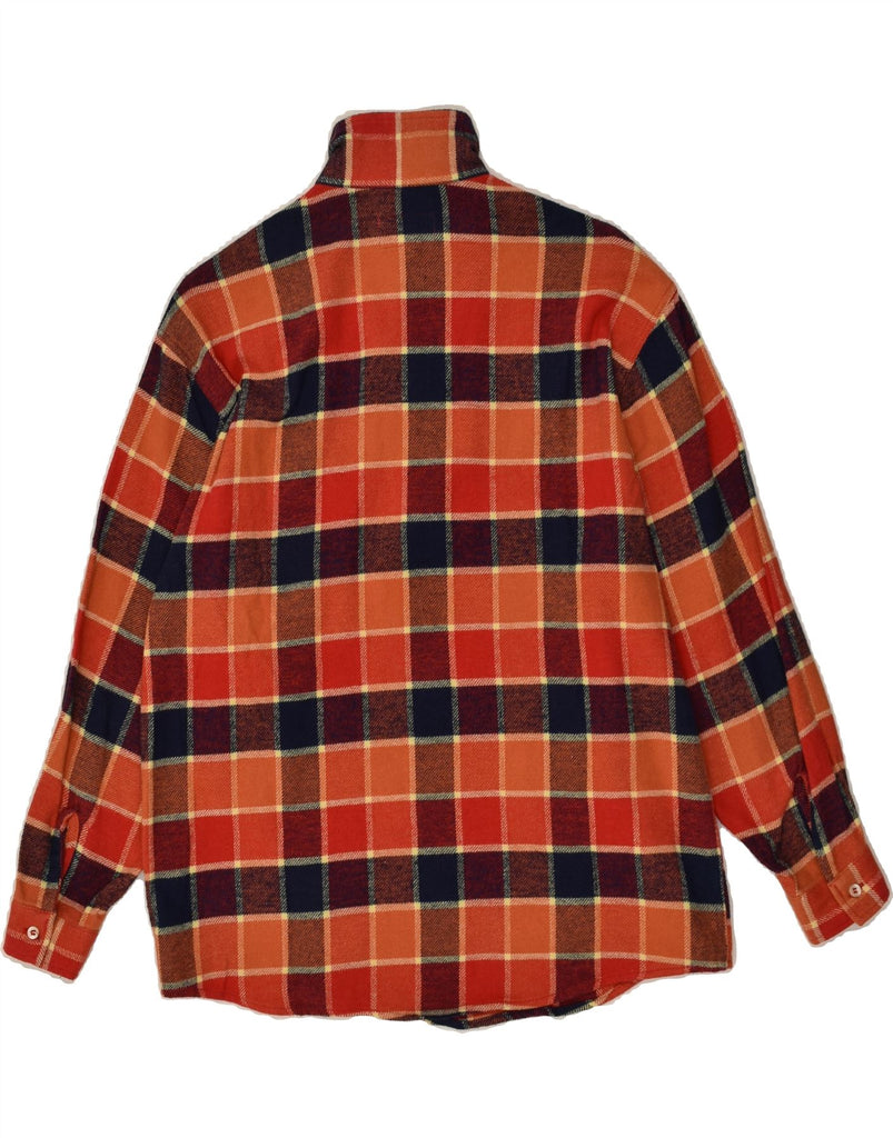 PEPPERINO Boys Pullover Flannel Shirt 15-16 Years Orange Check Acrylic | Vintage Pepperino | Thrift | Second-Hand Pepperino | Used Clothing | Messina Hembry 