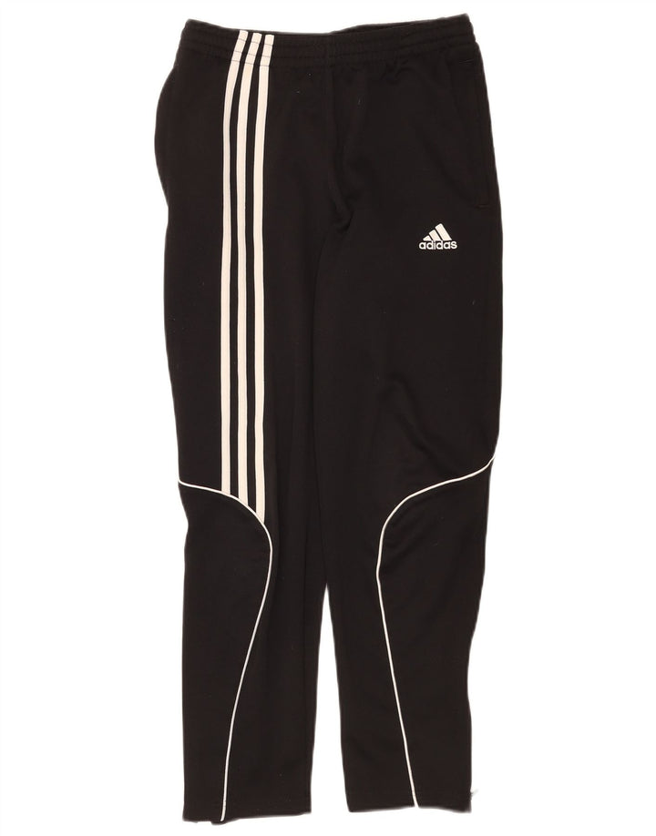 Adidas Boys Climalite Tracksuit Trousers 11-12 Years Black Polyester