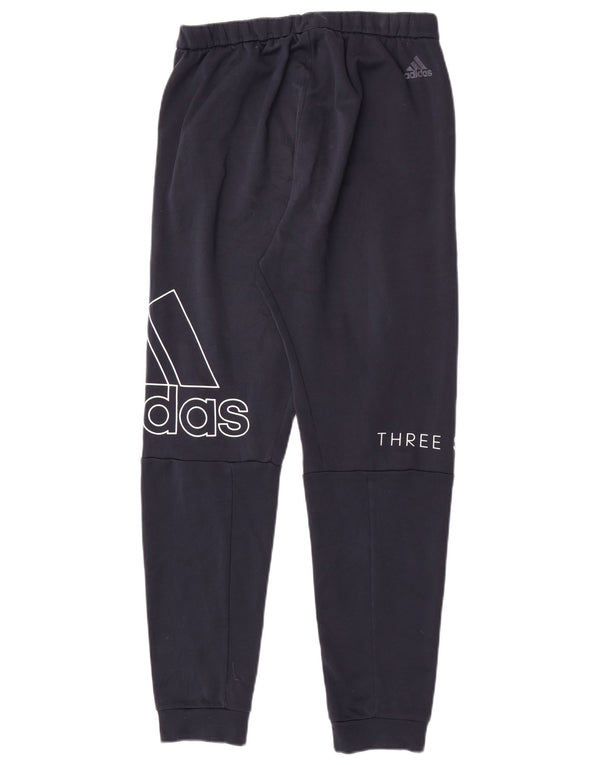 Adidas Boys Three Stripes Tracksuit Trousers Joggers 13-14 Years Navy Blue