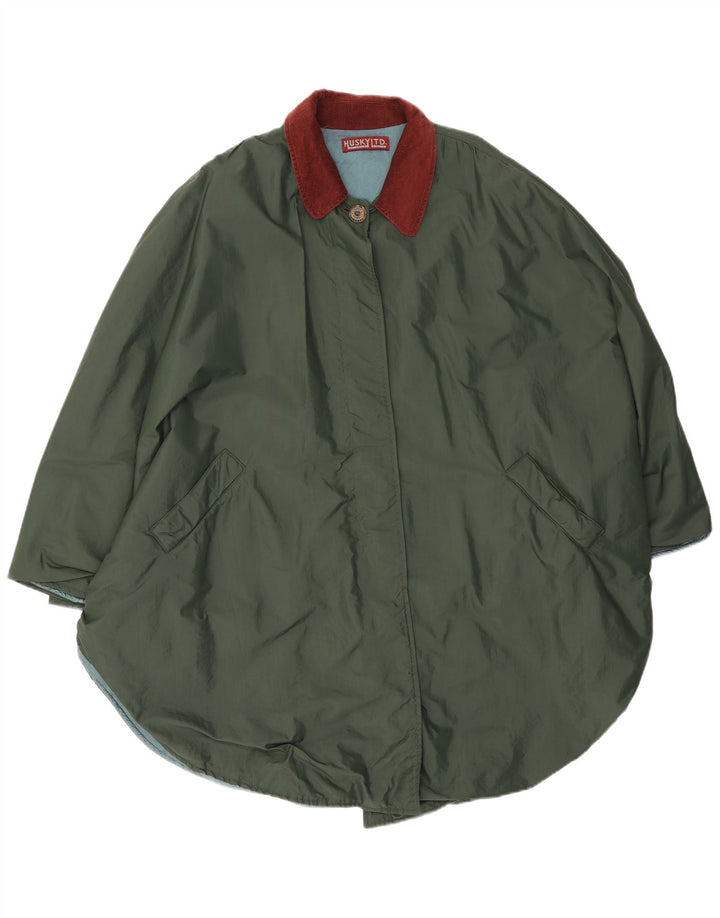 Husky Womens Oversized Poncho Coat One Size Green