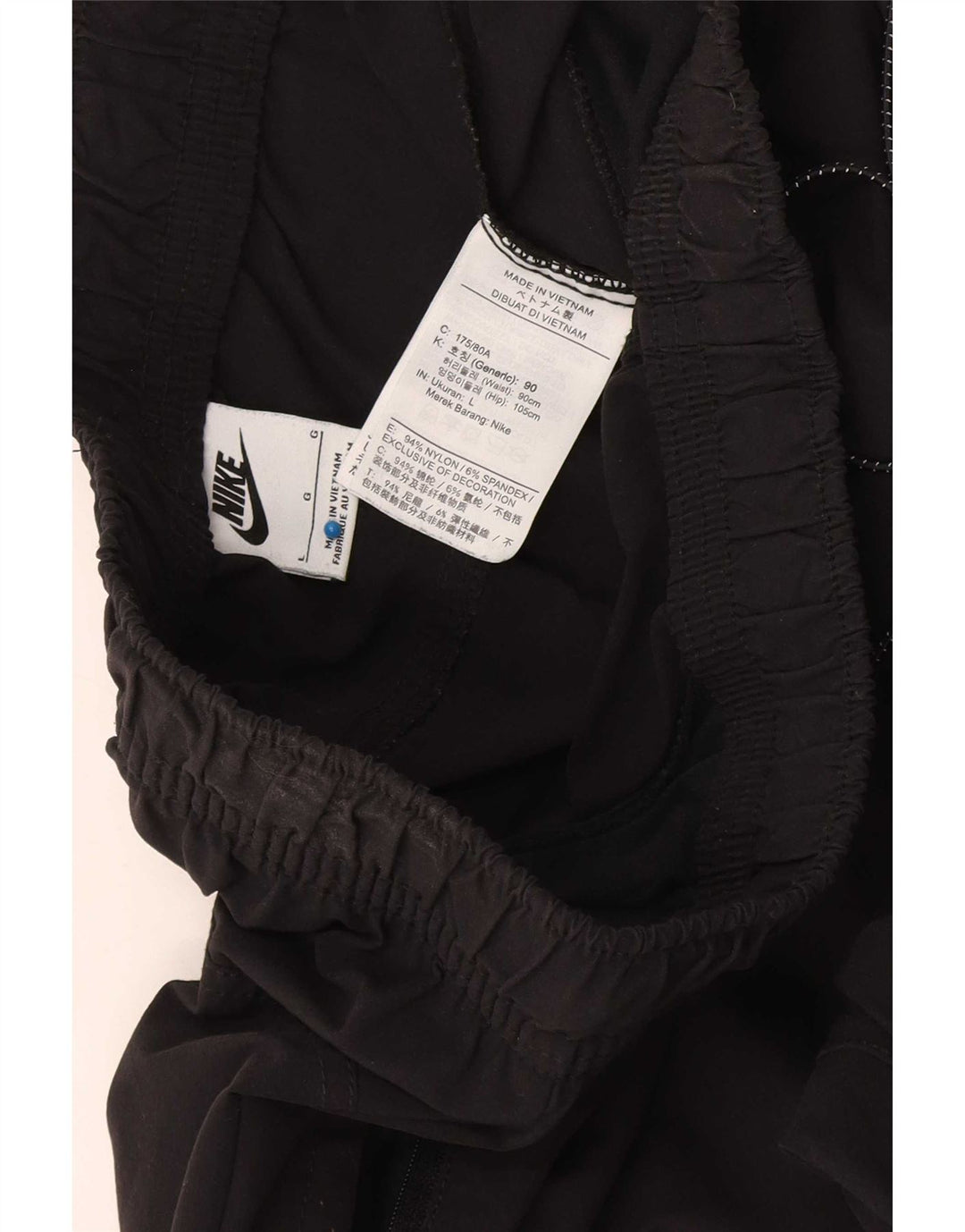 Nike Mens Graphic Cargo Tracksuit Trousers Large Black Nylon