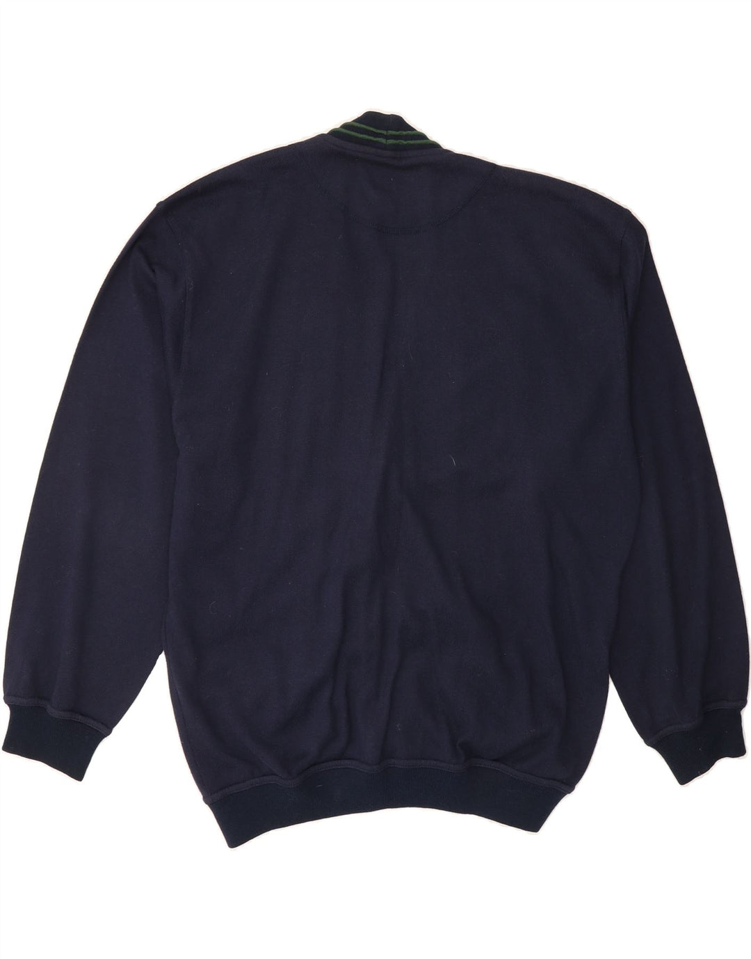 VINTAGE Mens Cardigan Sweater Medium Navy Blue Cotton Vintage Vintage and Second-Hand Vintage from Messina Hembry 