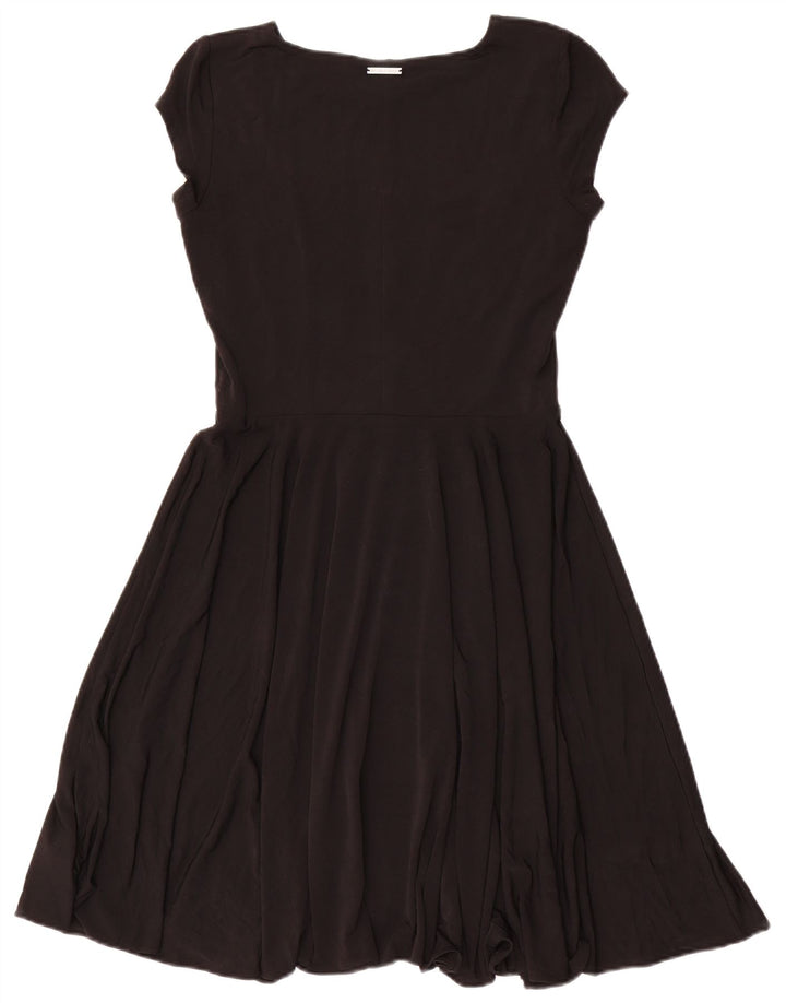 Michael Kors Womens A-Line Dress UK 10 Small Black Polyester