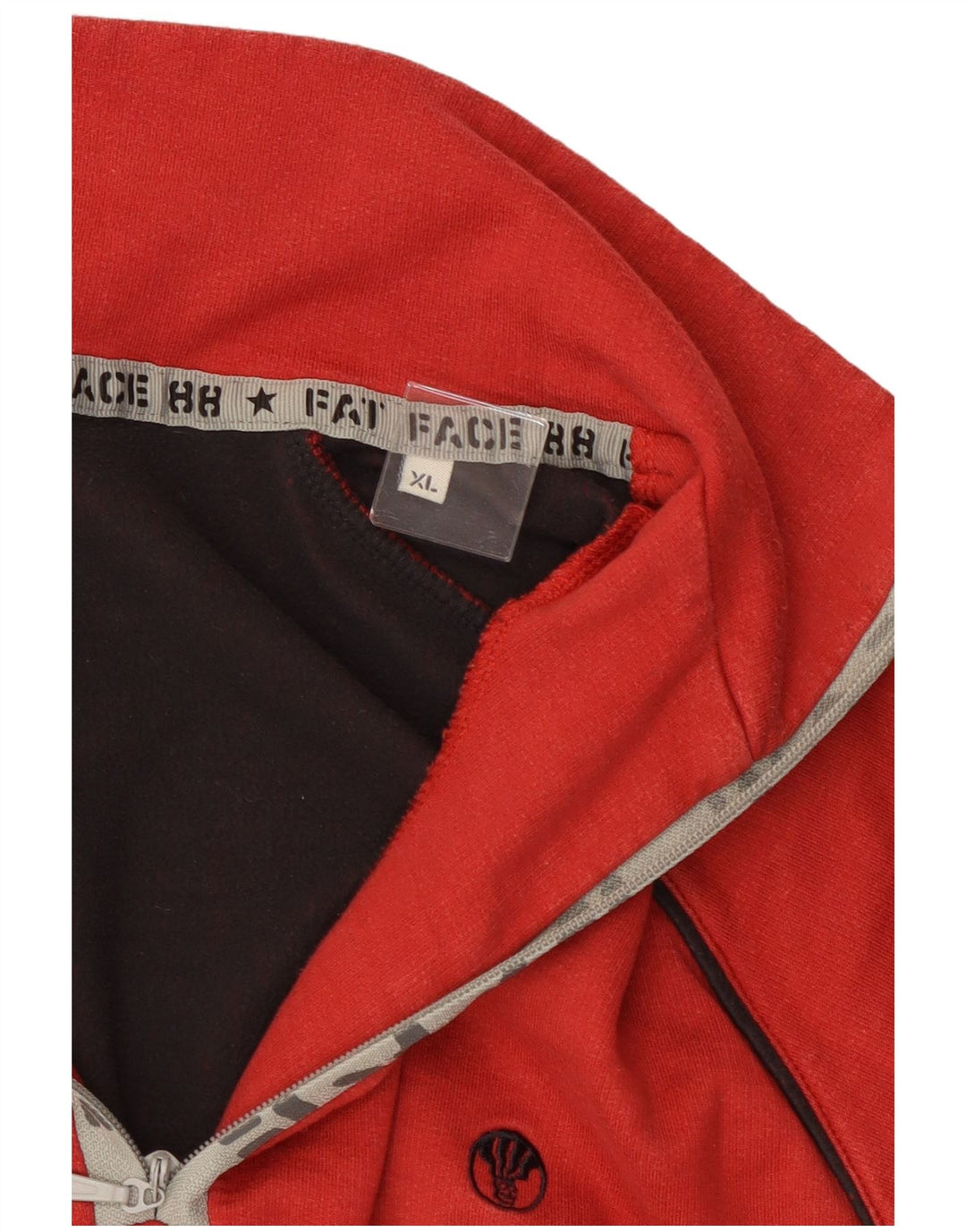 Fat Face Mens Zip Neck Jumper Sweater XL Red Cotton
